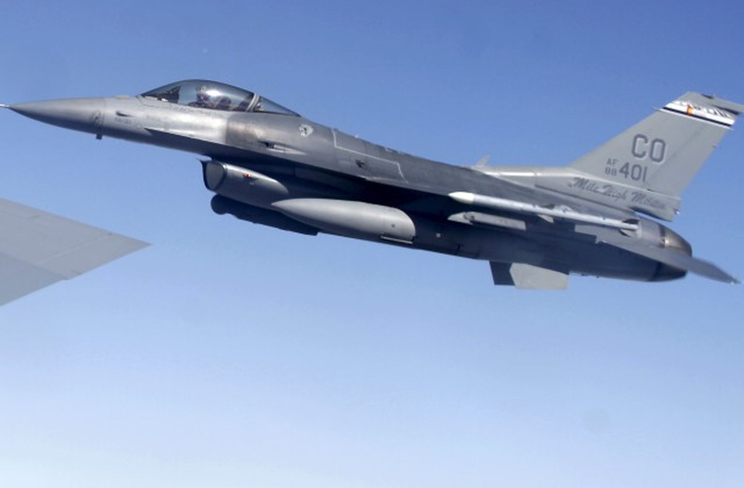 ASV Nacionālās gvardes iznīcinātājs F-16 Fighting Falcon mācību Saber Strike laikā 2018. gada 6. jūnijā