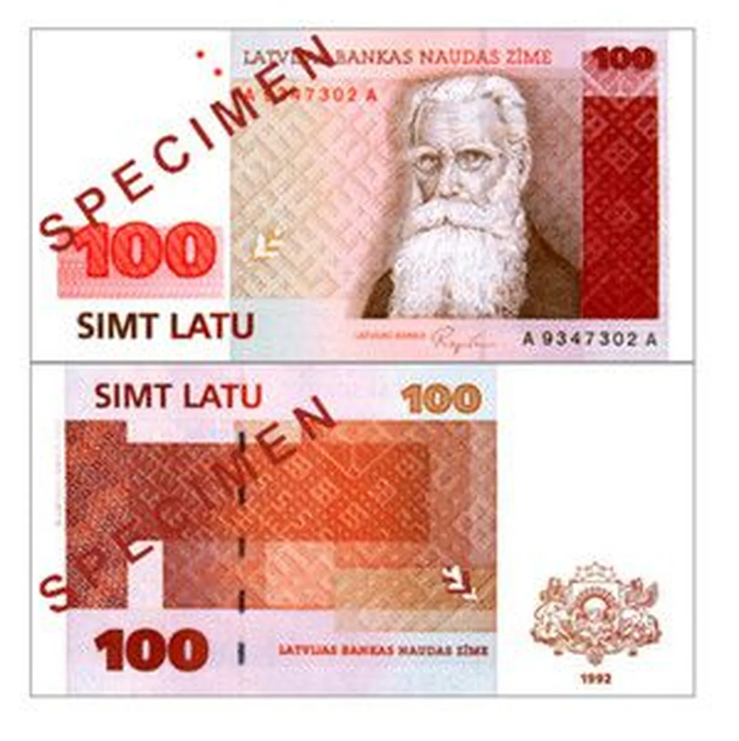 Läti 100 latine.