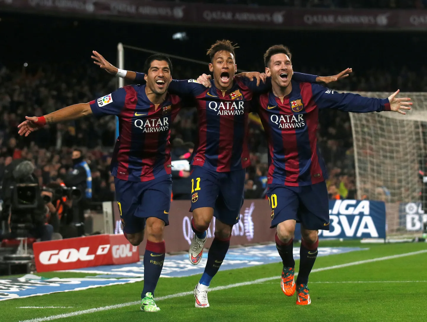 Messi koos Neymari ja Suareziga