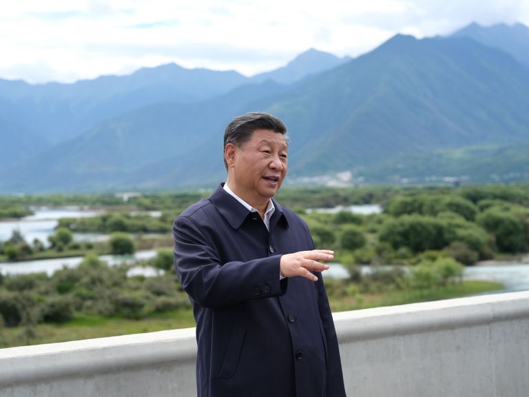 Hiina president Xi Jingping 2021. aasta juulis Lhasas. 