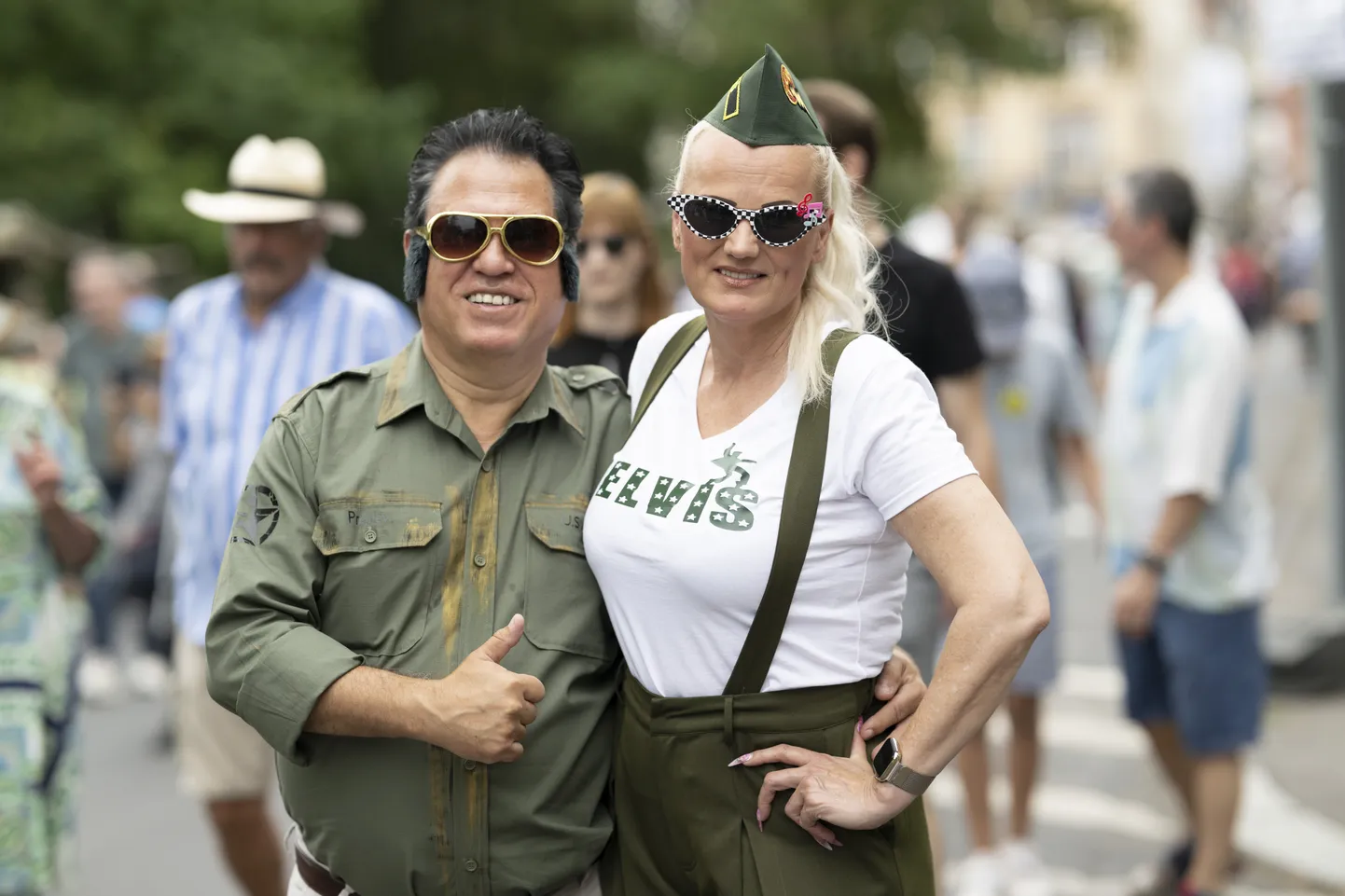 Rokikuningas Elvis Presley fännid iga-aastasel festivalil Saksamaal.