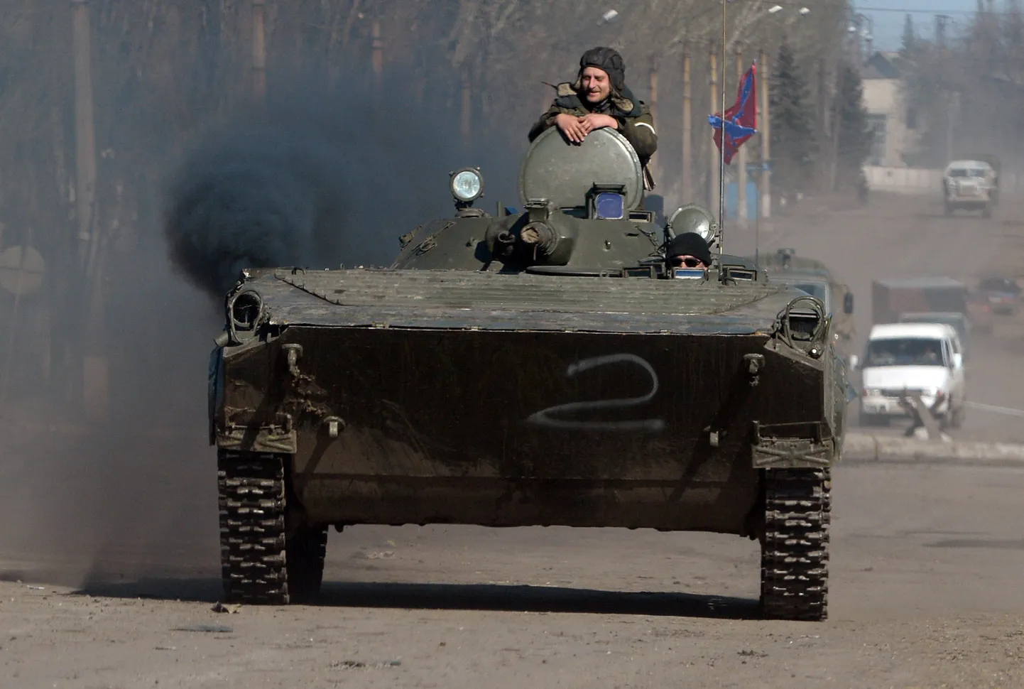 Venemeelsete separatistide soomuk.