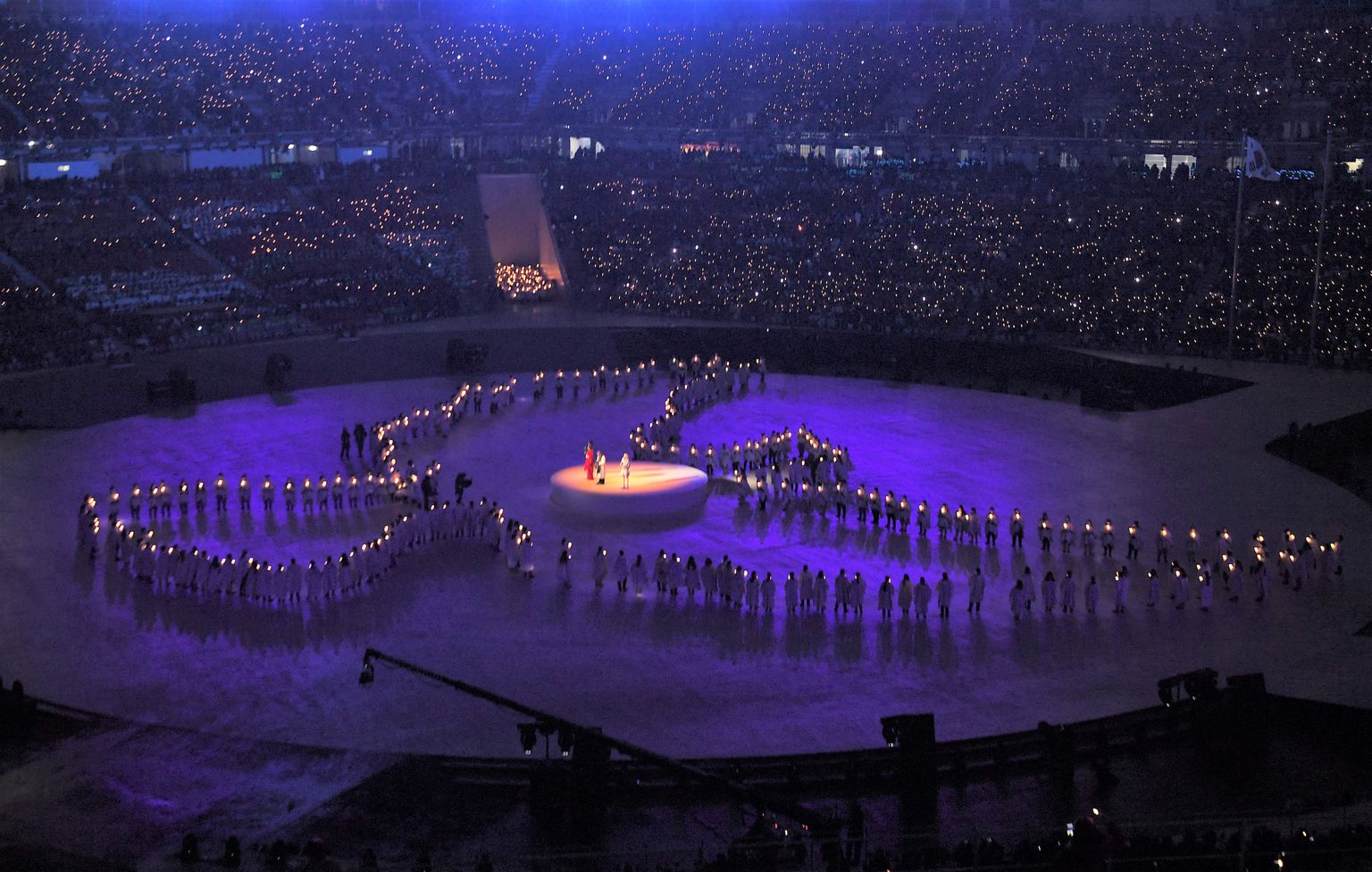 Rahutuvi Pyeongchangi taliolümpiamängude avatseremoonial.