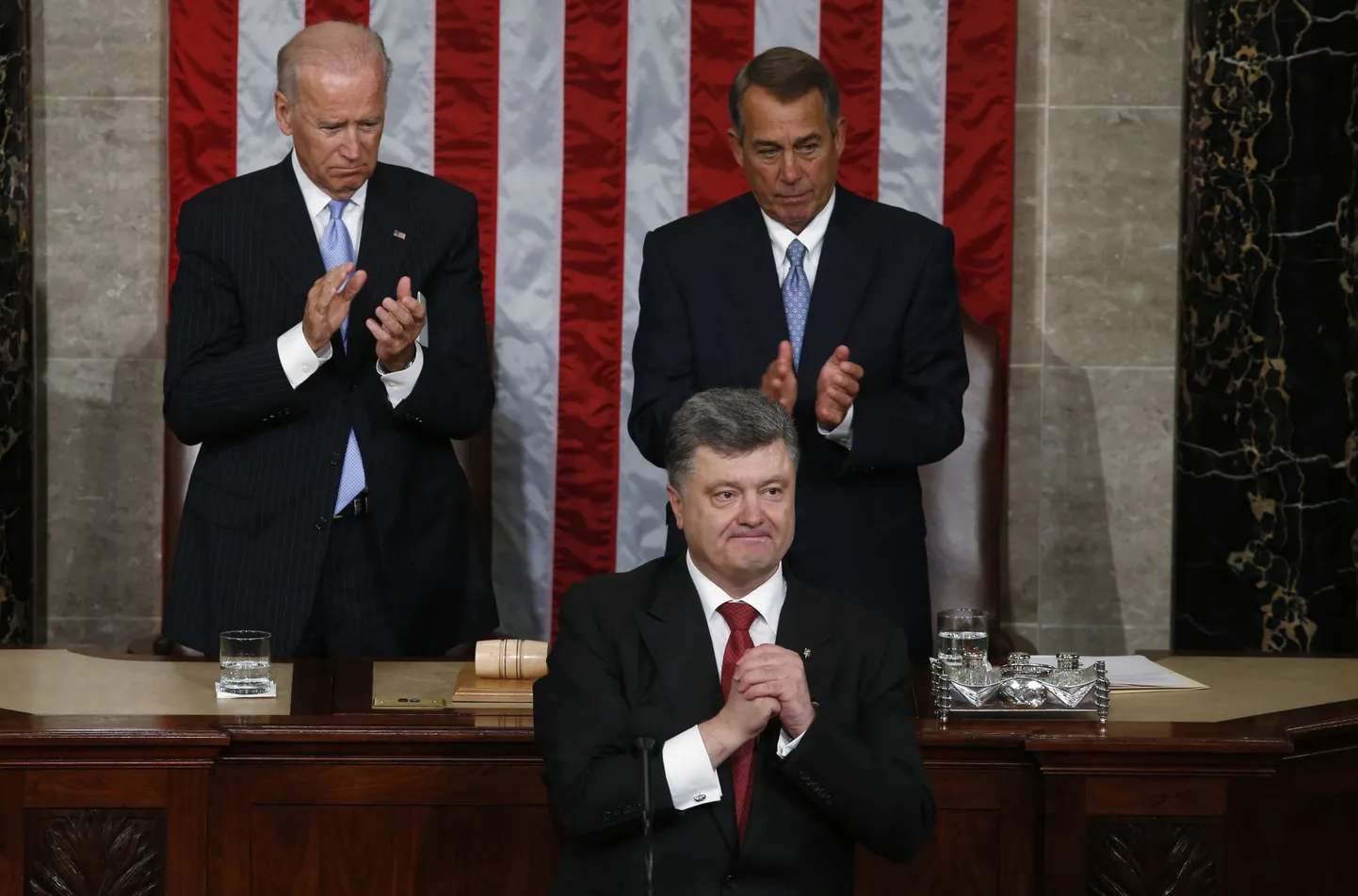 Ukraina president Petro Porošenko USA Kongressi ees esinemas.