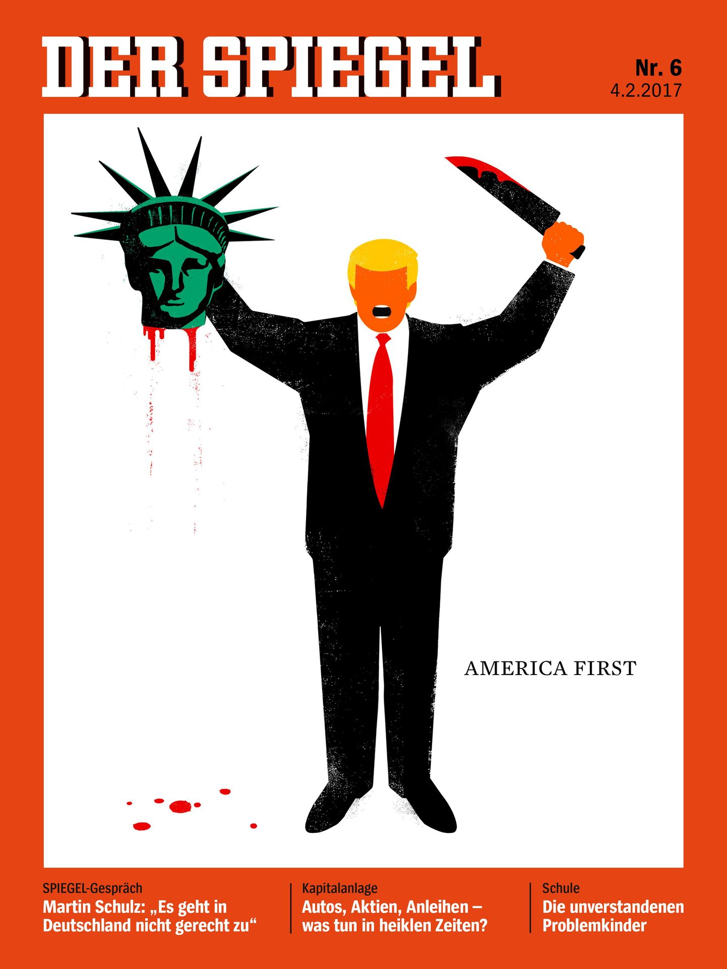 Karikatuur USA presidendist Donald Trumpist