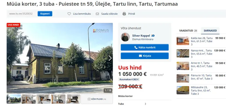 Hinnaapsakas köidab tähelepanu.