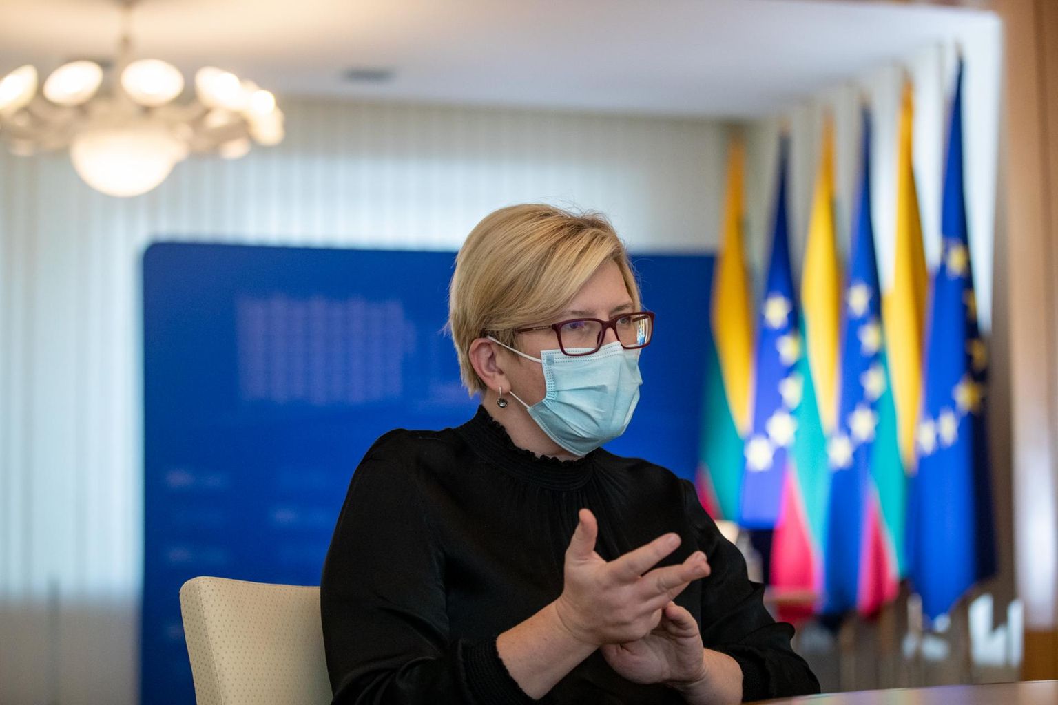 22.01.2021. Vilnius, Leedu. Leedu peaminister Ingrida Šimonyte. FOTO: EERO VABAMÄGI/POSTIMEES FOTO: Eero Vabamägi/postimees