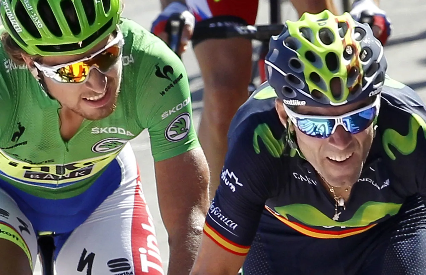 Alejandro Valverde (paremal) ja Peter Sagan.