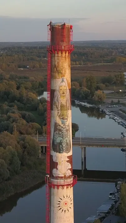 Kunstiteos korstnal.