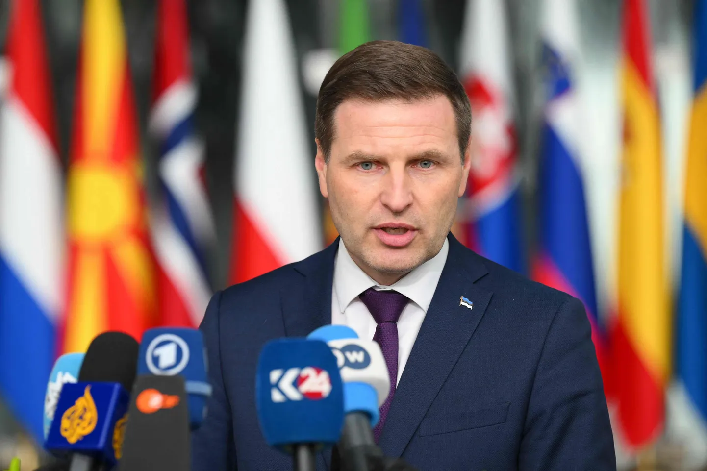 Hanno Pevkur NATO kaitseministrite kohtumisel.