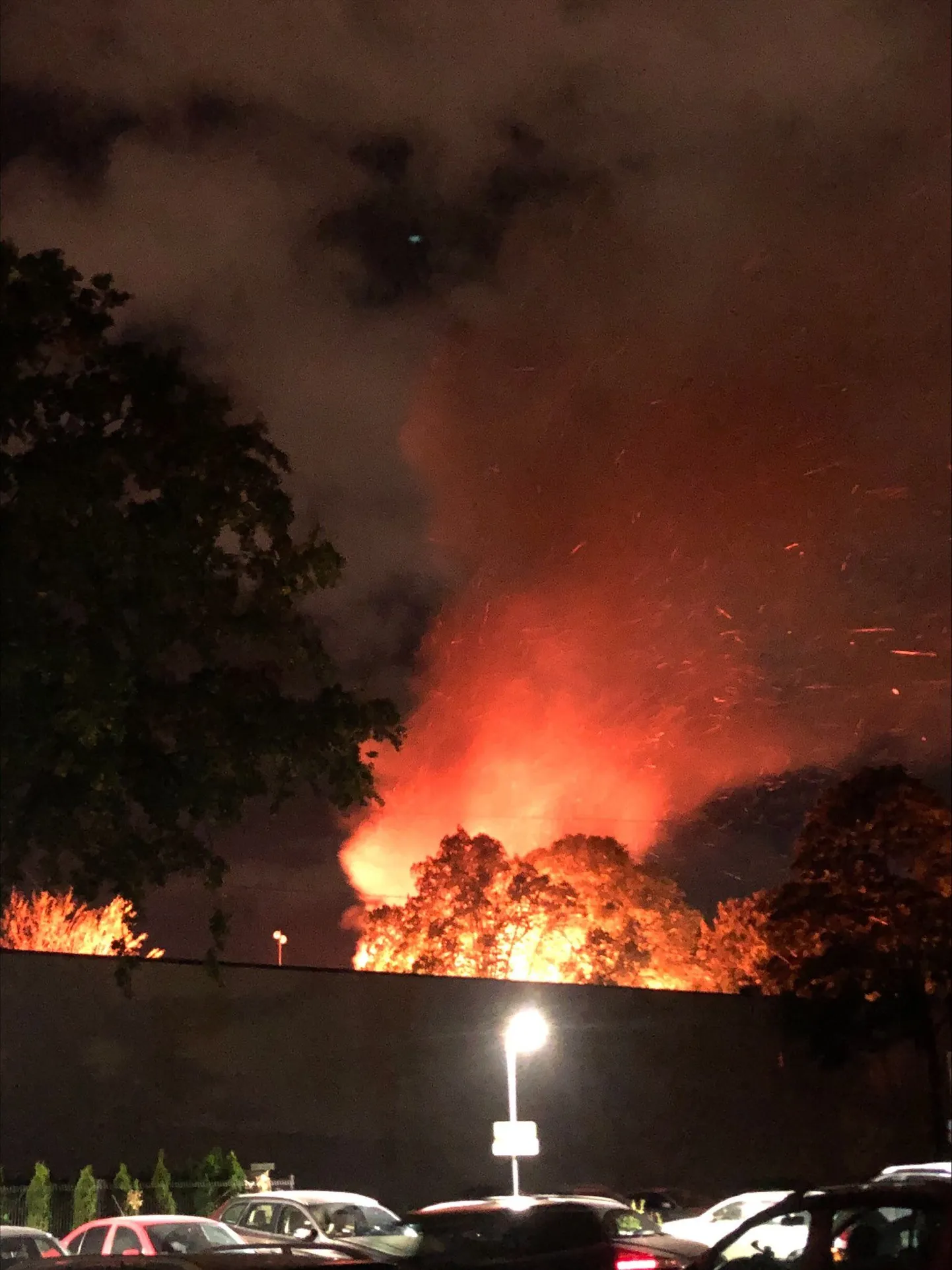 Пожар на улице Цесу в Риге