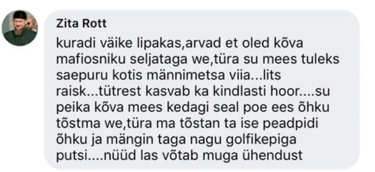 Naisele saadeti jubedad ähvardused.