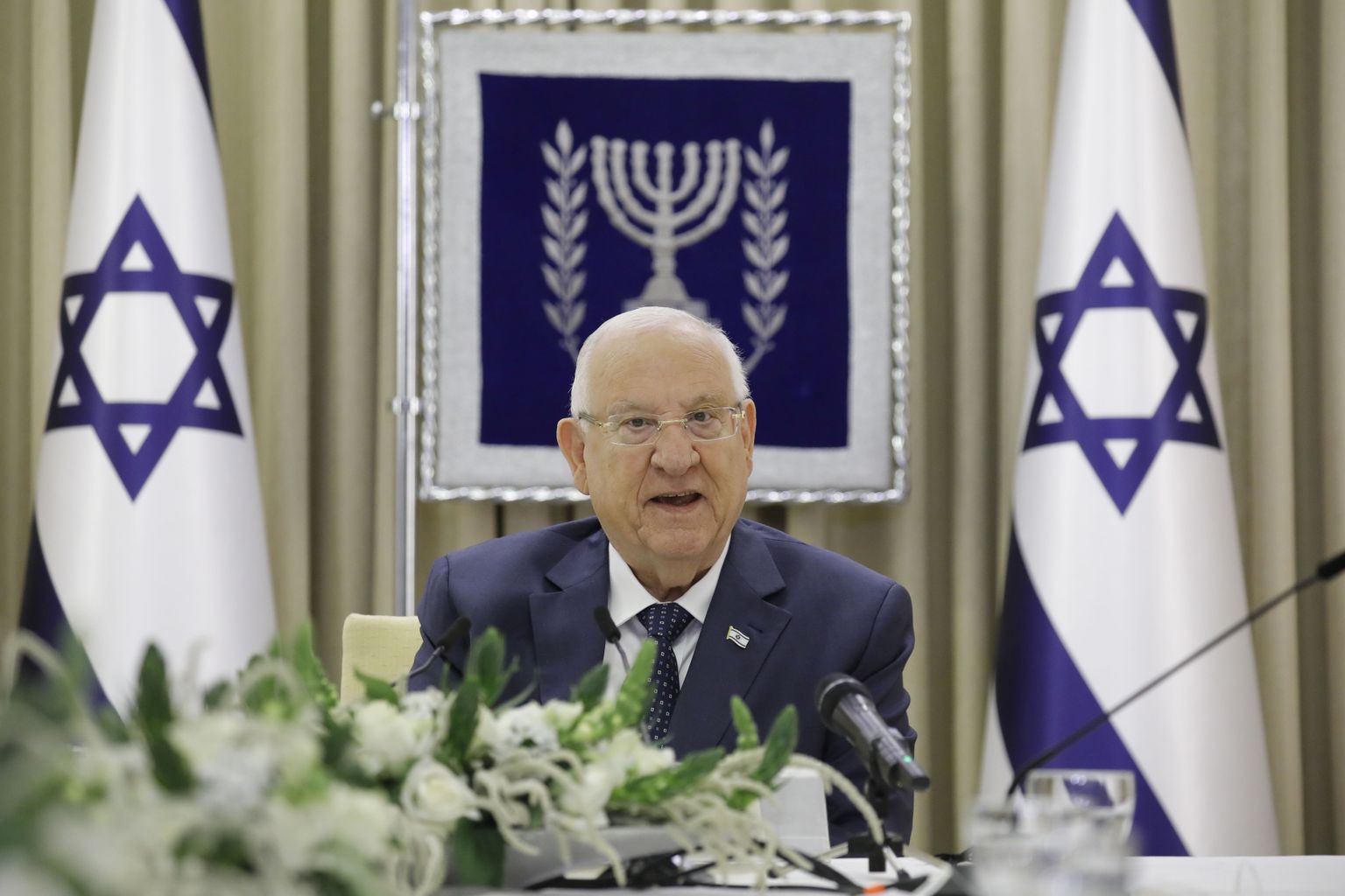 Iisraeli president Reuven Rivlin.