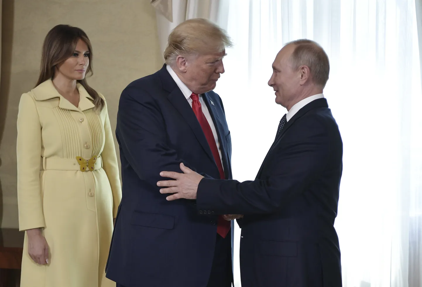 USA president Donald Trump, esileedi Melania Trump, Vene president Vladimir Putin.