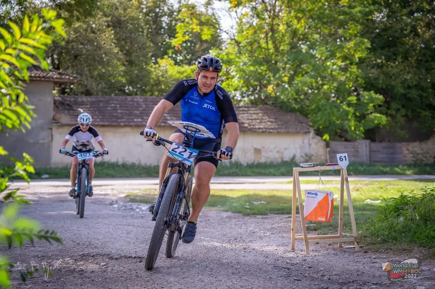 Priit Poopuu rattaorienteerumise veteranide MMi sprindirajal.