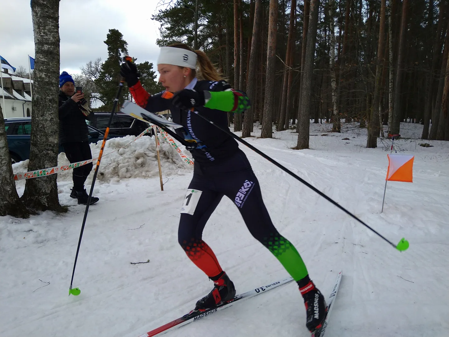 Doris Kudre võistlusrajal.