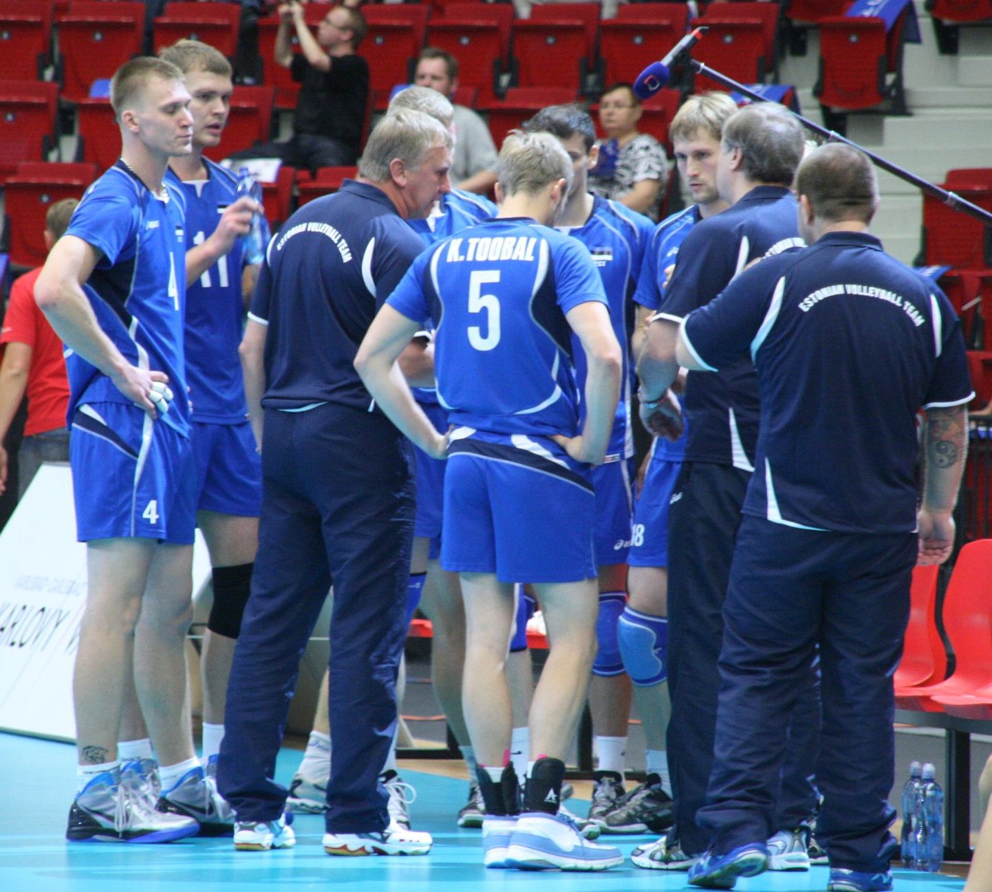 Волейболисты сборной Эстонии.