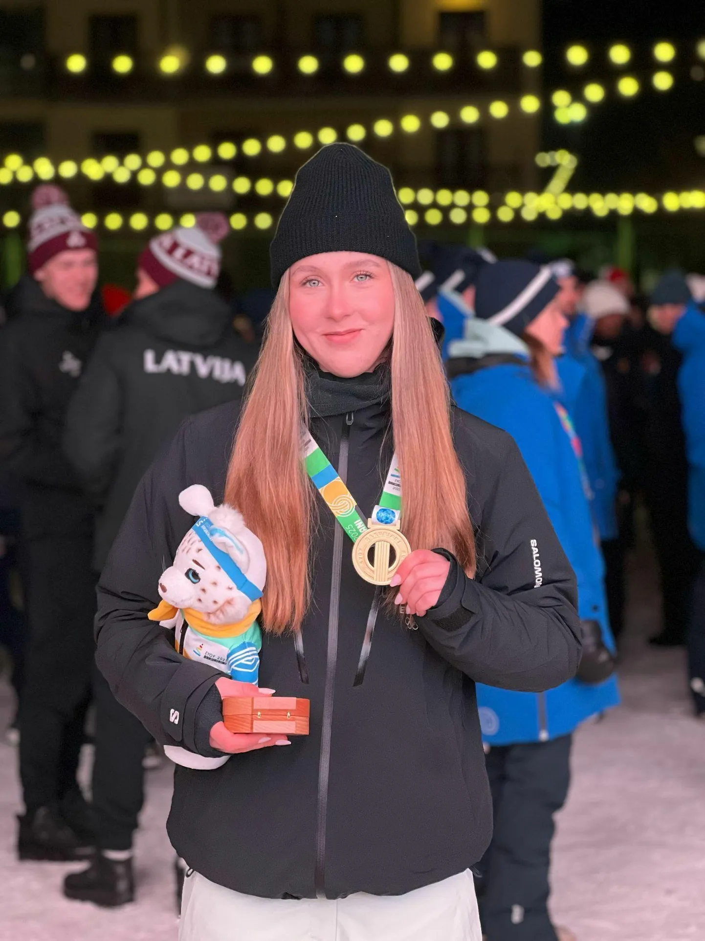 Euroopa noorte olümpiafestivalil freestyle-suusatamise naiste pargisõidus kuldmedali võitnud Simona Revjagin.