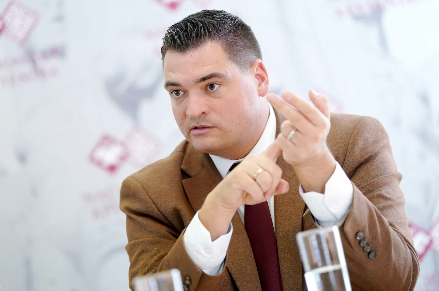 Nacionālās Apvienības "Visu Latvijai!-Tēvzemei un Brīvībai/LNNK" Rīgas mēra amata kandidāts, saraksta līderis un Rīgas vicemērs Edvards Ratnieks.