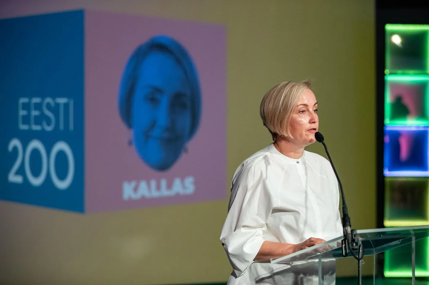 Eesti 200 juhatuse esimees Kristina Kallas oktoobris toimunud erakonna üldkogul.