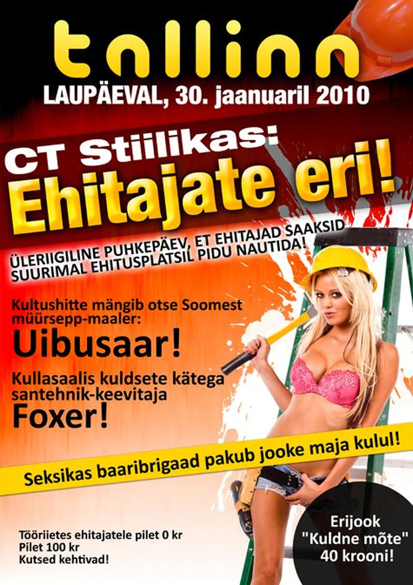 Ehitajate pidu club Tallinnas