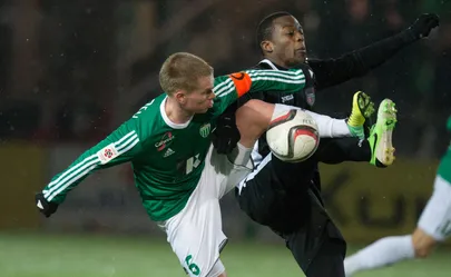 Levadia leppis avamängus Infoneti vastu 0:0 viigiga. FOTO: