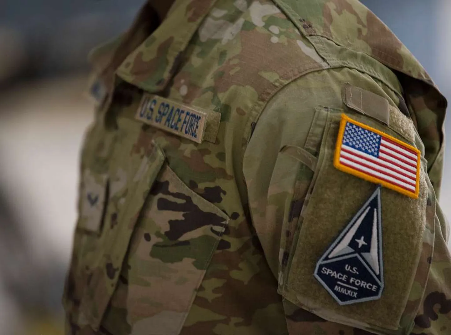 USA kosmoseväe univormi tutvustus Hollomani õhuväebaasis 12. veebruaril 2021.