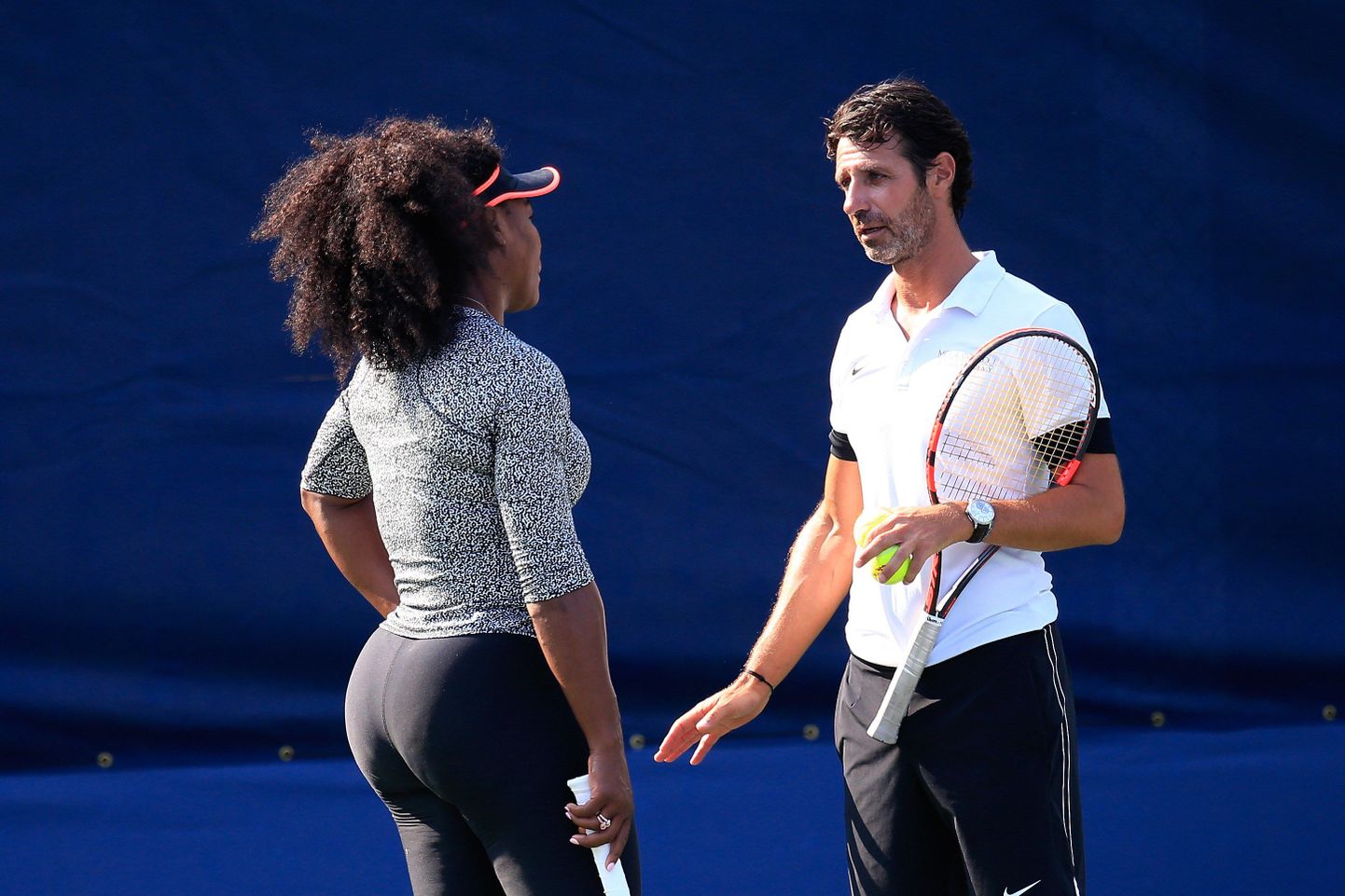 Serena Williams koos oma treeneri Patrick Mouratoglouga.