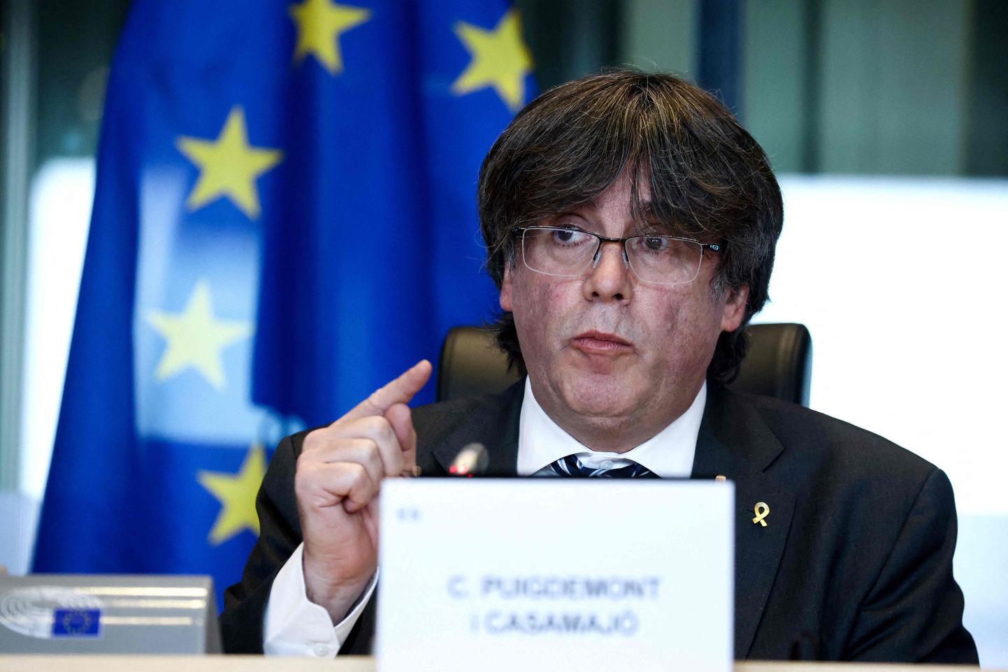 Katalaani iseseisvuslaste eksiilis viibiv liider ja Euroopa Parlamendi liige Carles Puigdemont.