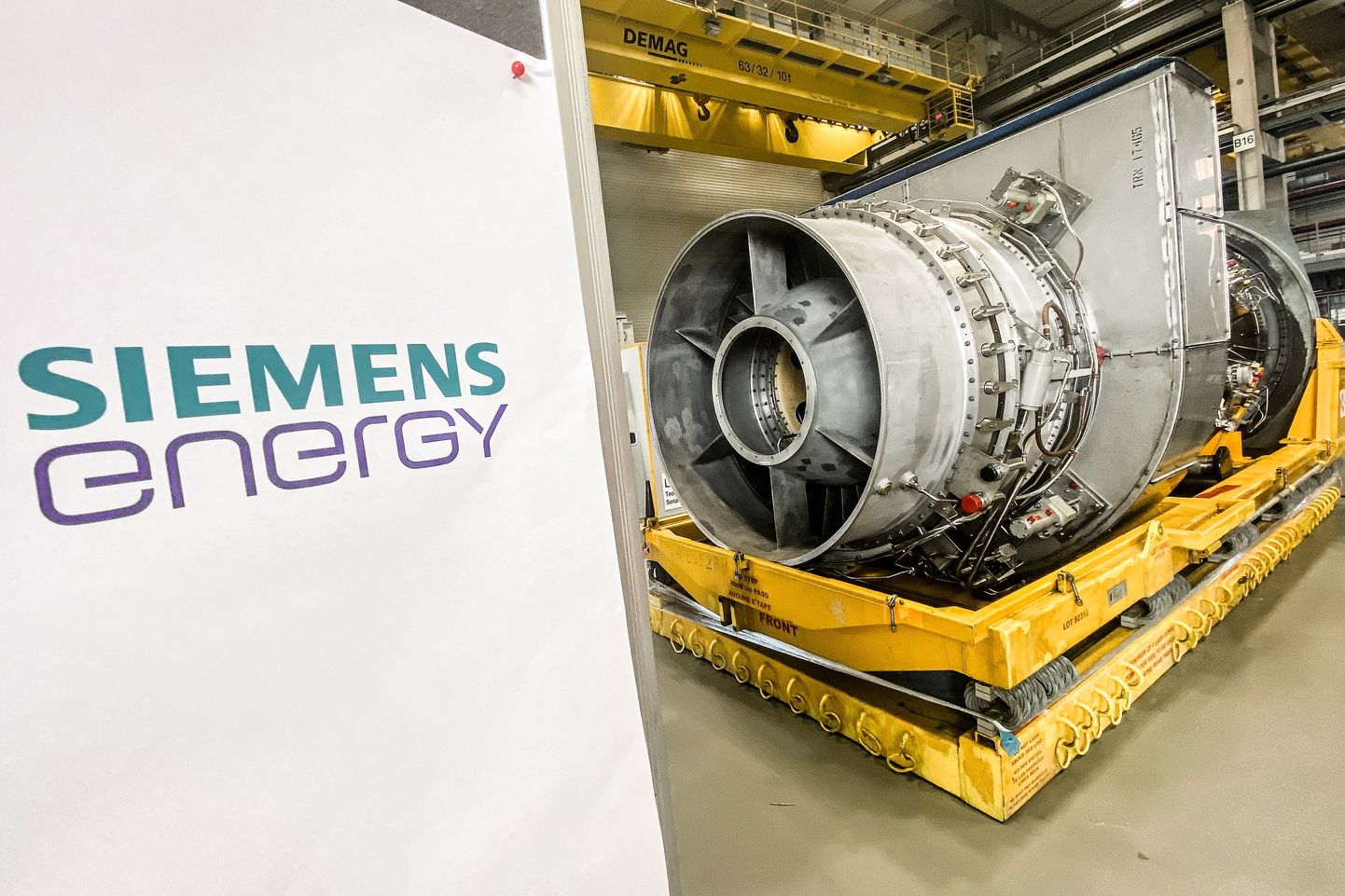 Nord Stream 1 maagaasijuhtme tarbeks hooldatud turbiin Siemens Energy tehases Muelheim an der Ruhris Saksamaal.
