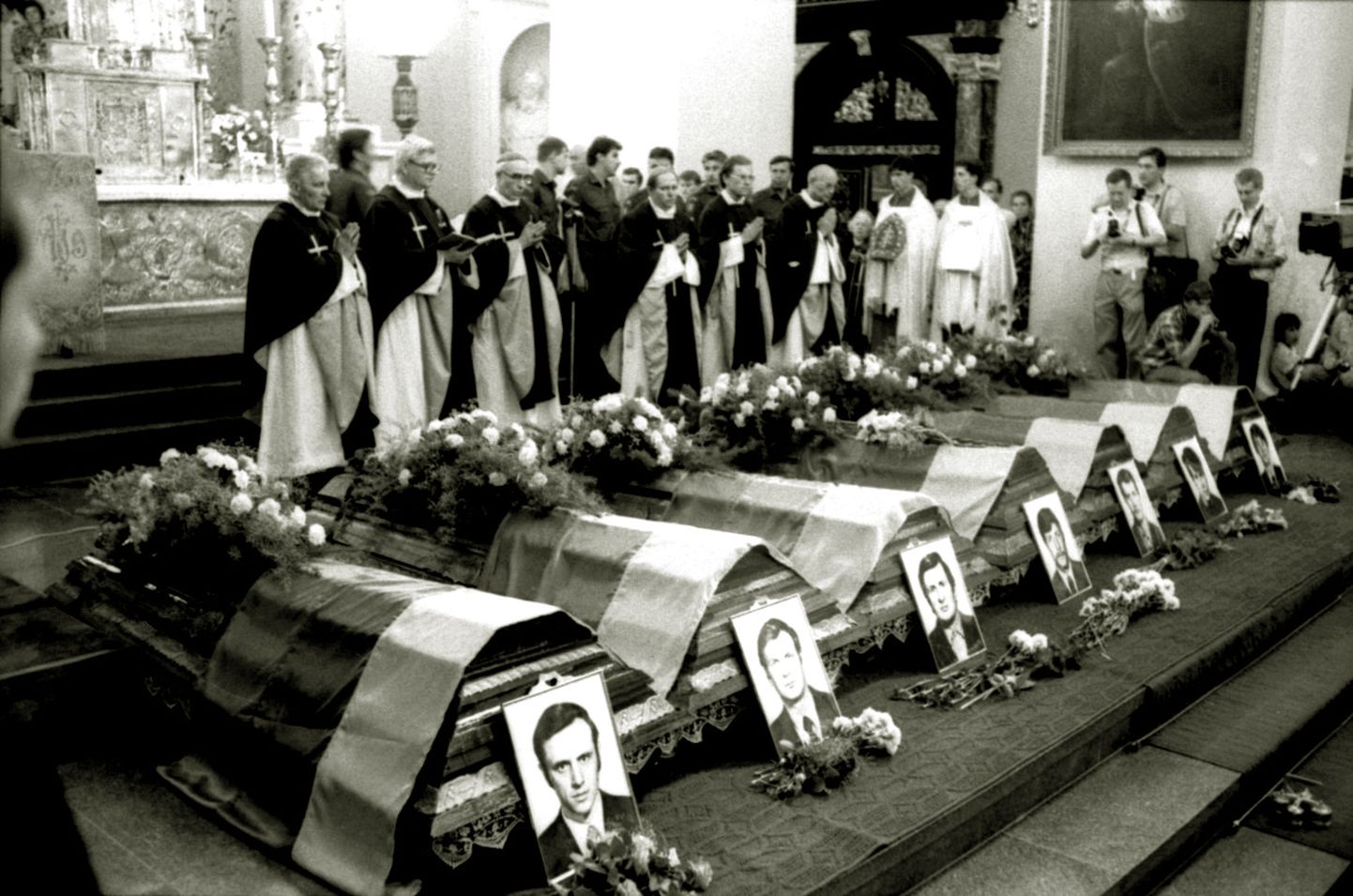 Leedu piirivalvurite matus.