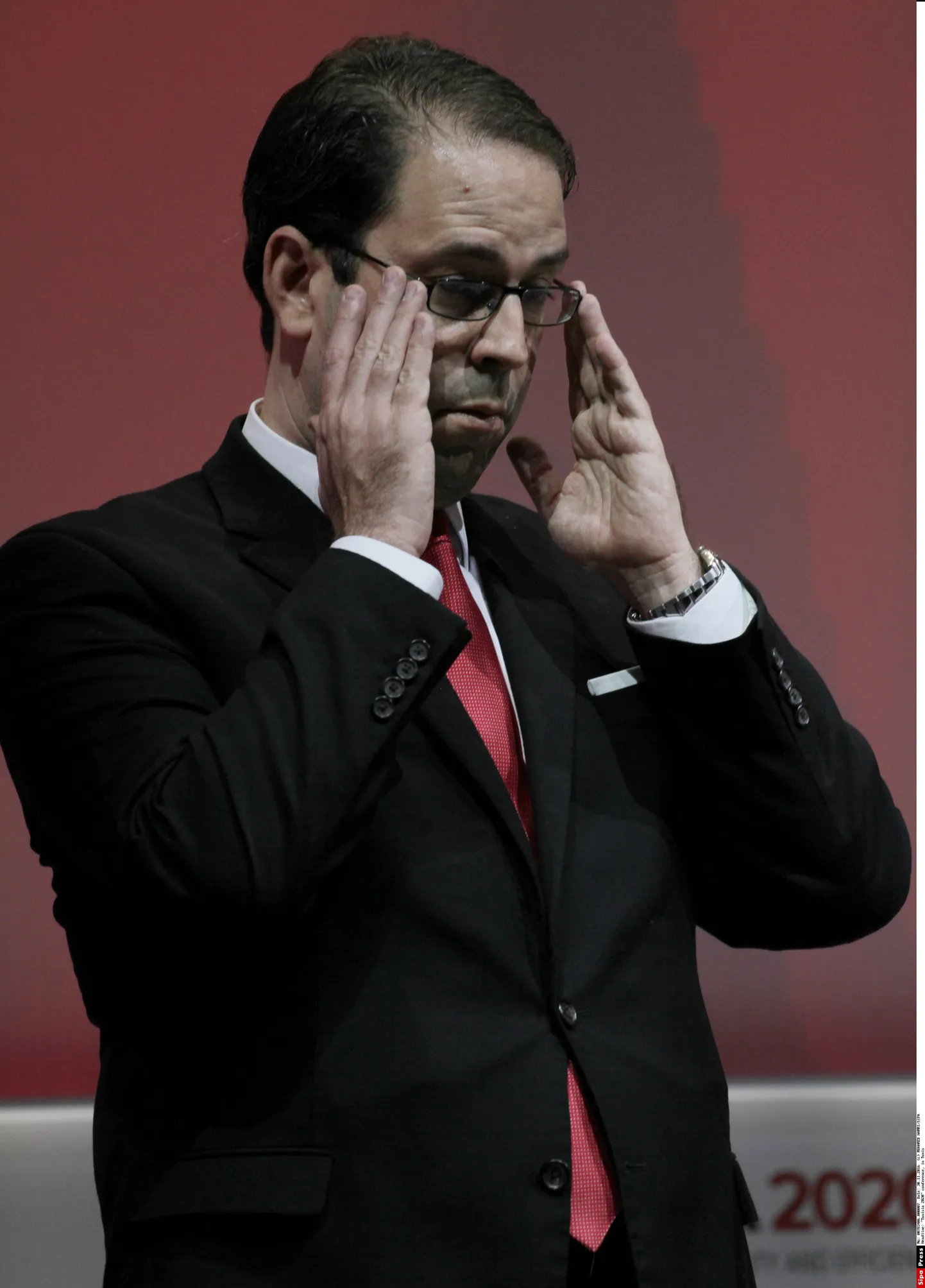Tuneesia peaminister Youssef Chahed.