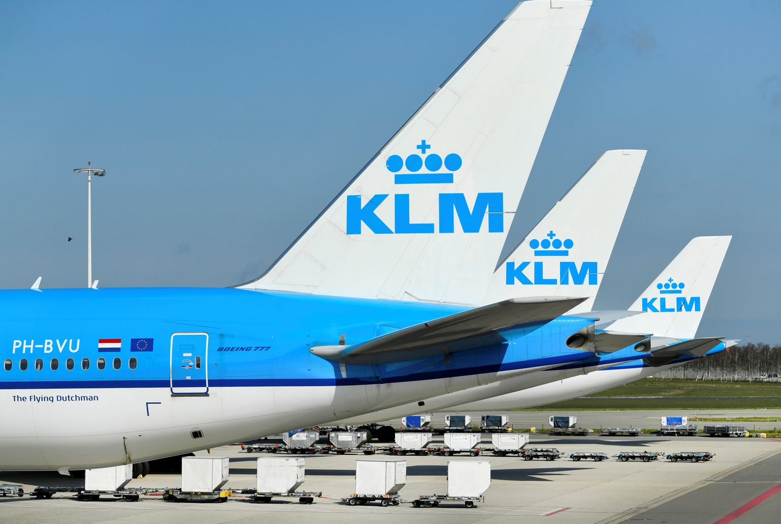 Hollandi lennufirma KLM lennukid.