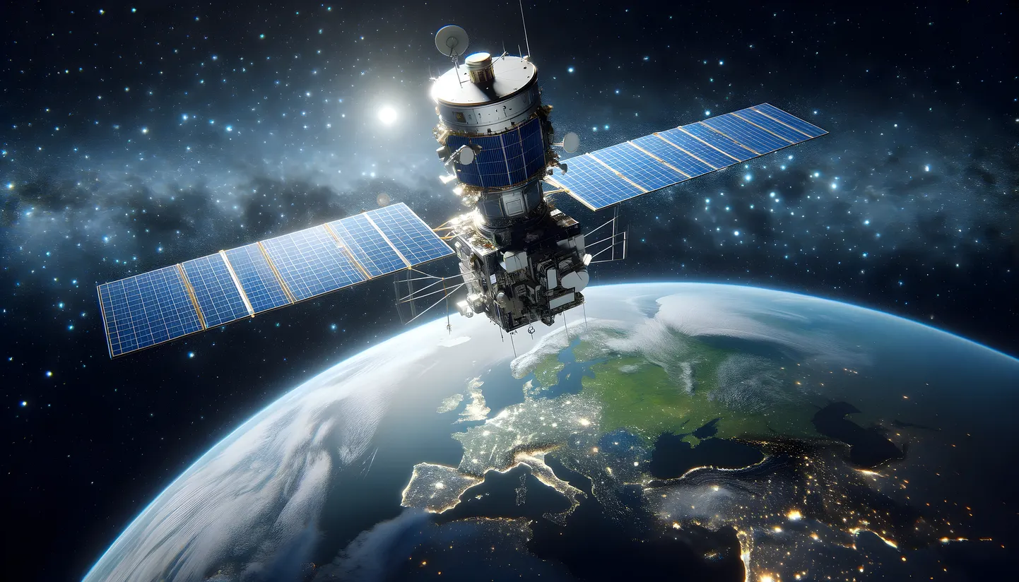 AI genereeritud pilt kosmosesatelliidist.