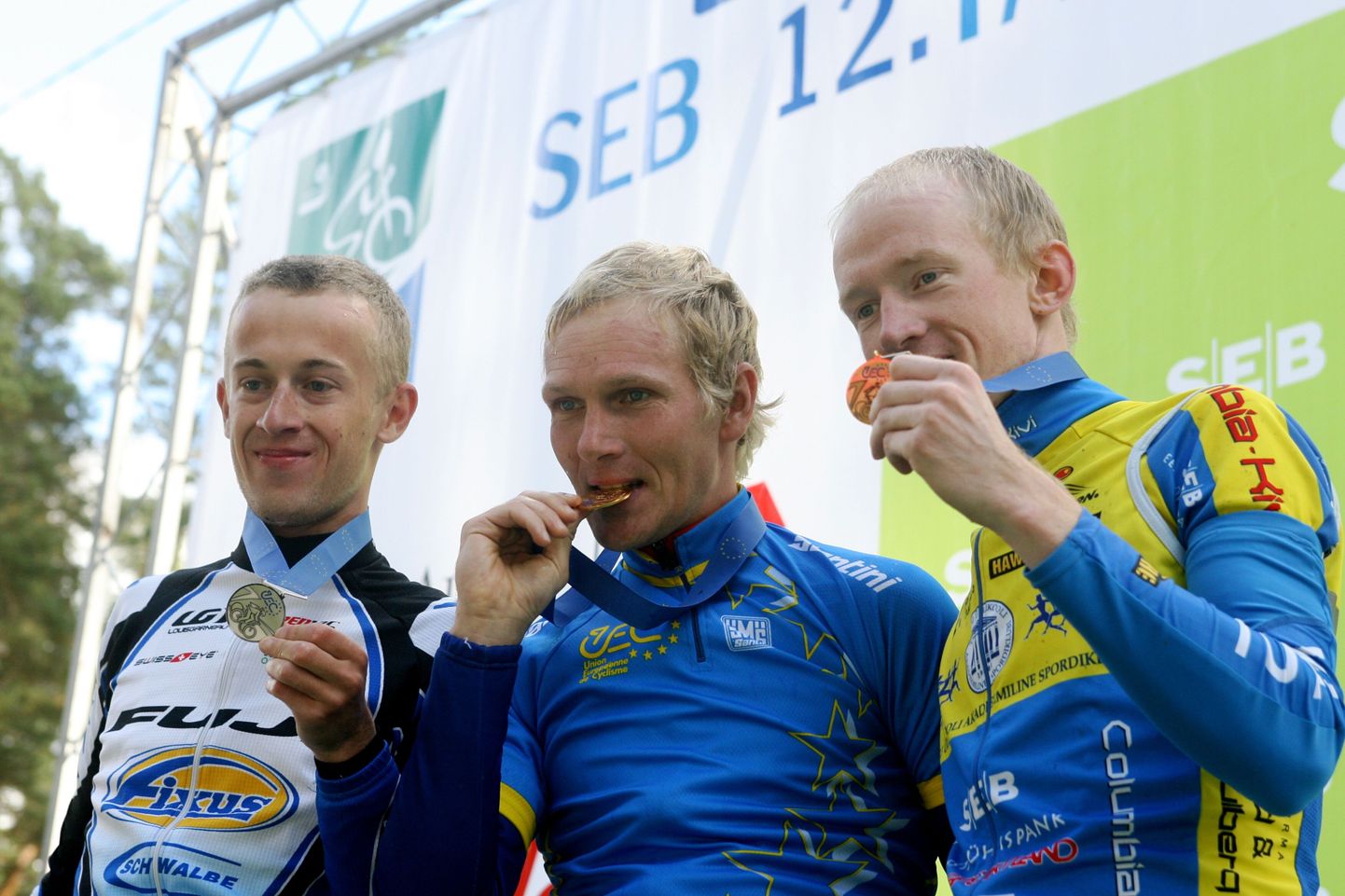 Kalle Kriit (vasakult), Allan Oras ja Caspar Austa.