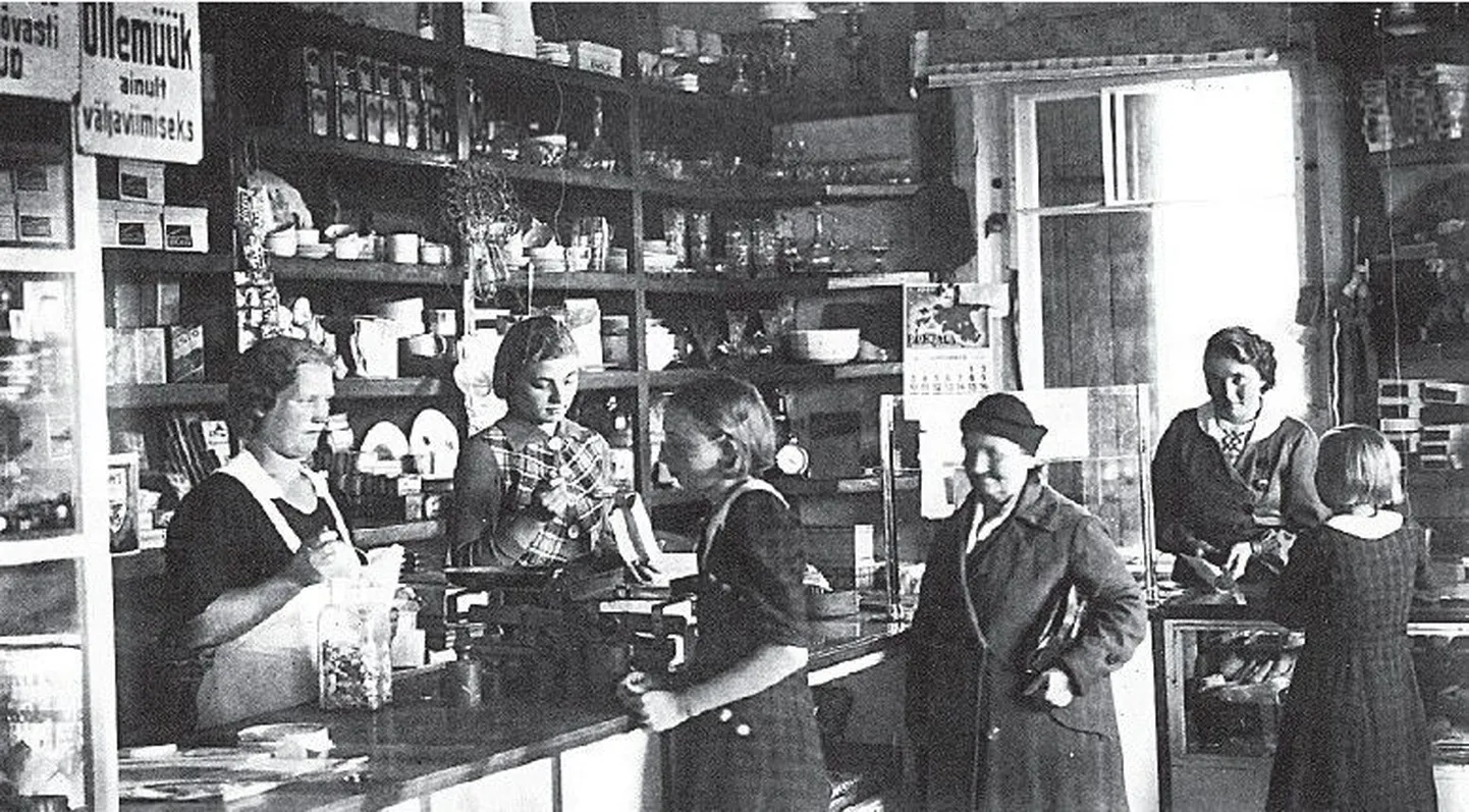 Külakauplus Järvamaal 1930. aastatel.