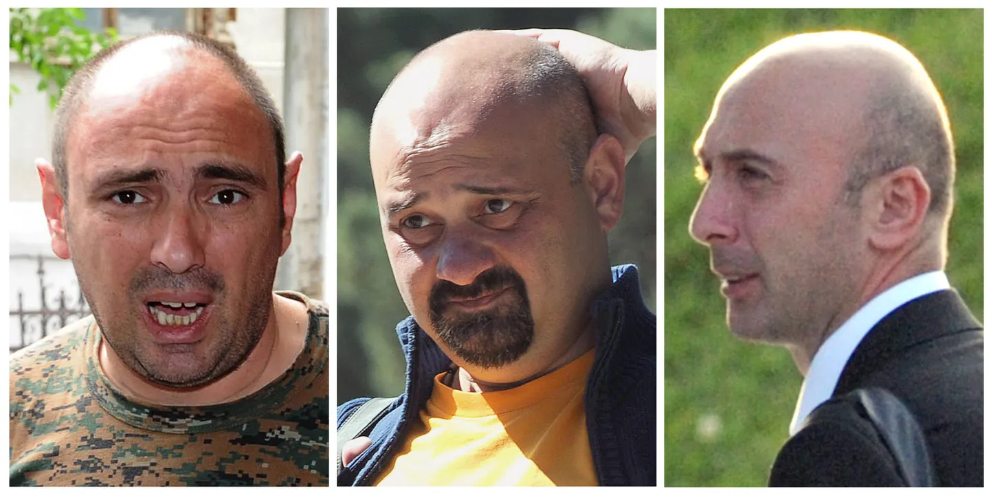 Задержанные фотографы: Георгий Абдаладзе, Зураб Курцикидзе и Ираклий Геденидзе.