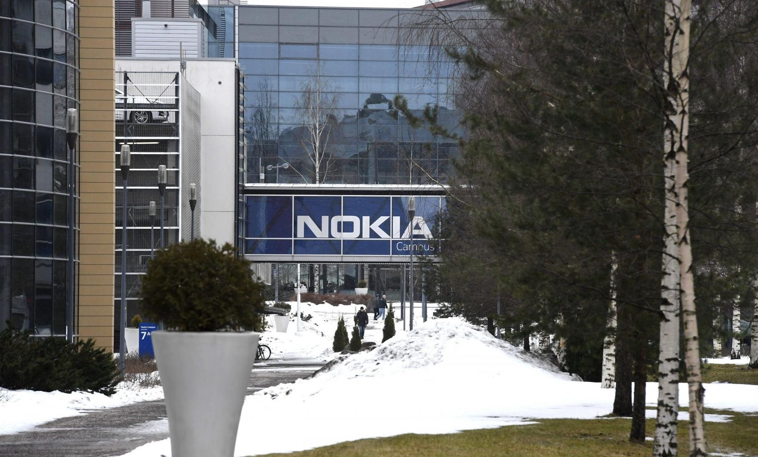 Nokia peakorter Espoos. Soome telekomifirma teatas märtsi alguses, et lahkub Vene turult, ja mõistis hukka Kremli rünnaku Ukraina vastu. 
