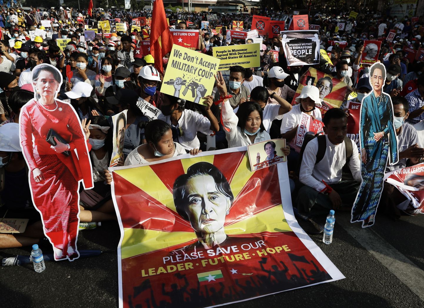 Protesti Mjanmā.