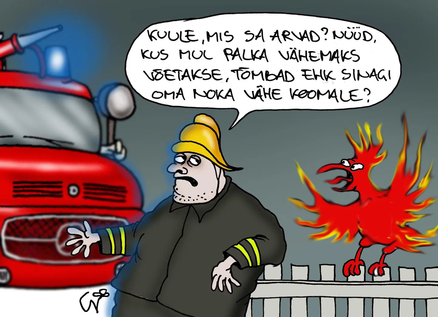 Kärbitakse päästjate palku.