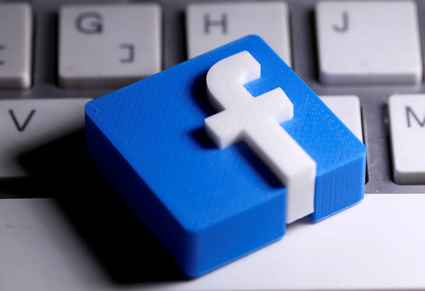 3D trükitud Facebooki logo.