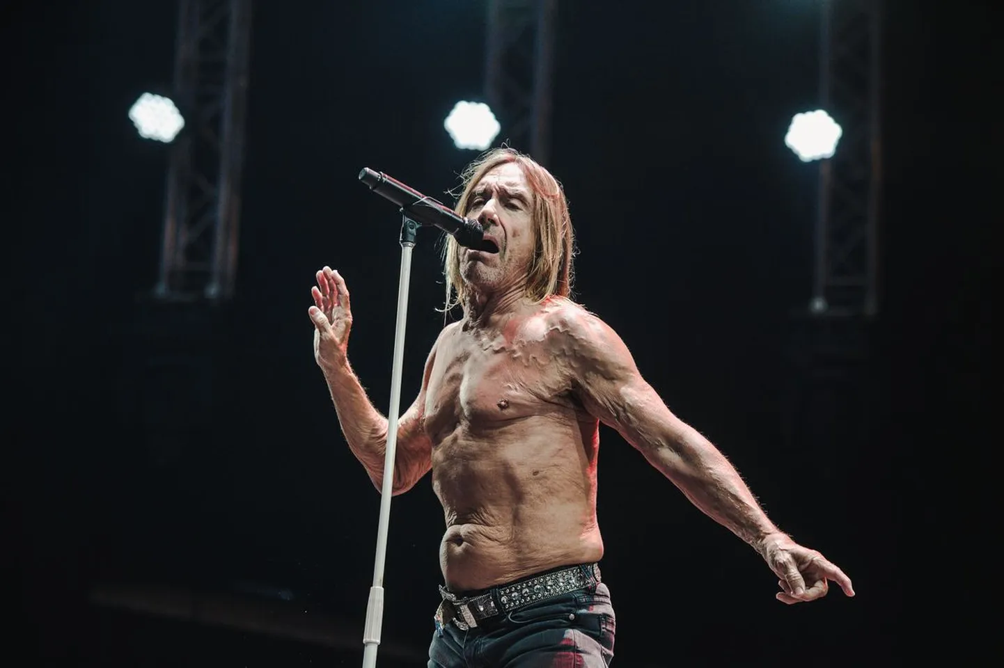 Iggy Pop rokkis Positivusel 2016.