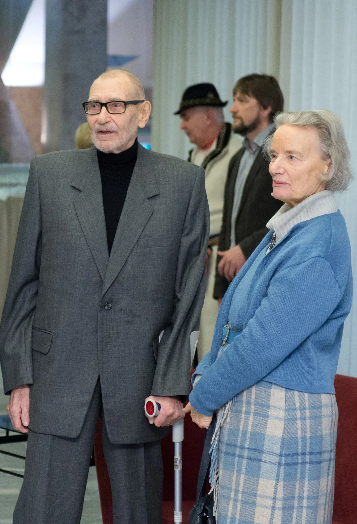 Helilooja Veljo Tormis ja teatriteadlane Lea Tormis jaanuaris 2016.