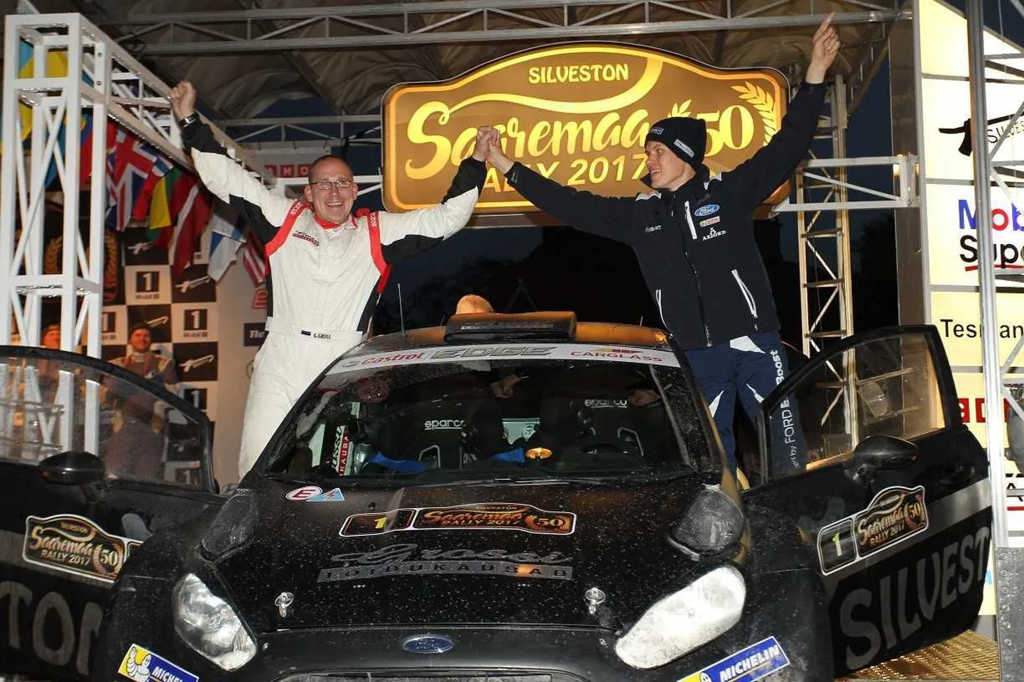 Ott Tänak ja Georg Gross 2017. aastal Saaremaa rallil