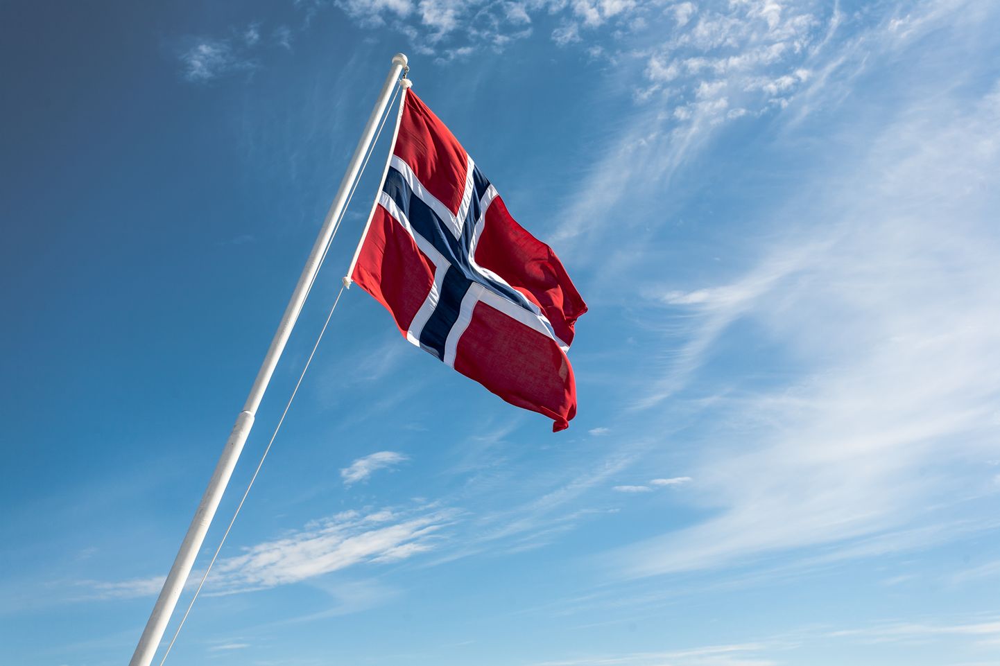 Norvēģijas karogs. Ilustratīvs attēls.