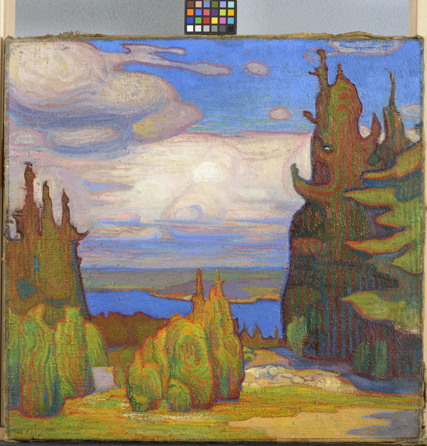 Nikolai Triik "Dekoratiivne Norra maastik" (1908). Õli, lõuend. Eesti Kunstimuuseum. Näitus „Sümbolism Baltimaade kunstis“, mis on avatud 10.04-15.07.2018 Orsay muuseumis  Pariisis ning 12.10.2018-03.02.2019 Kumu kunstimuuseumis.