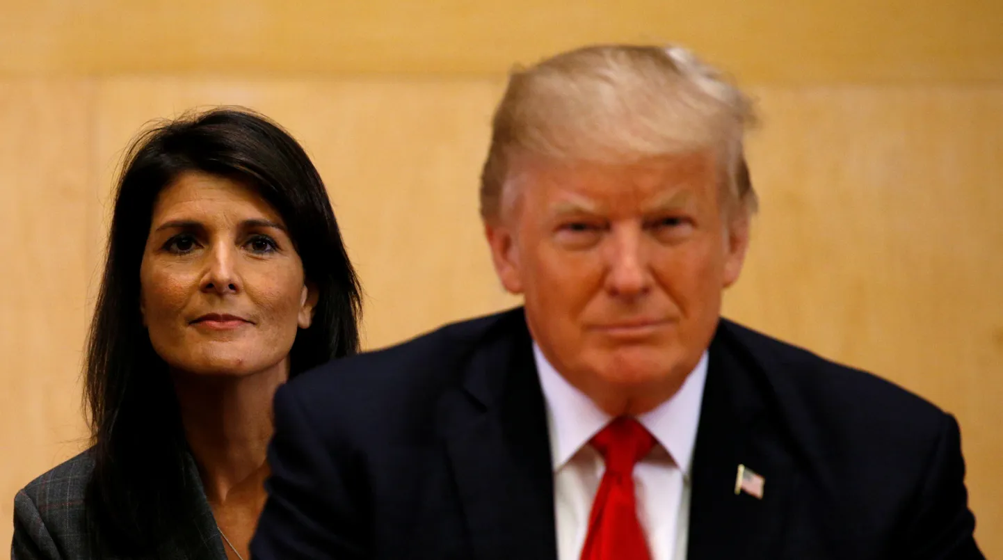 Никки Хейли и Дональд Трамп.