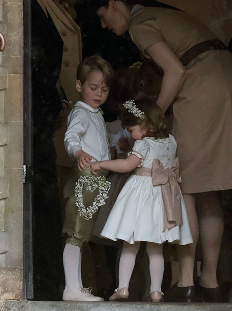 Prints George ja printsess Charlotte koos lapsehoidjaga