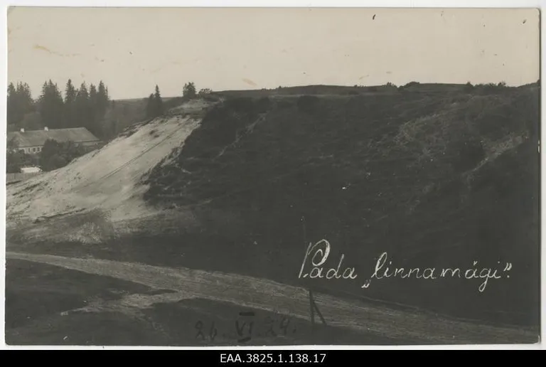 Vaade Pada linnamäele 26.06.1924, fotopostkaart