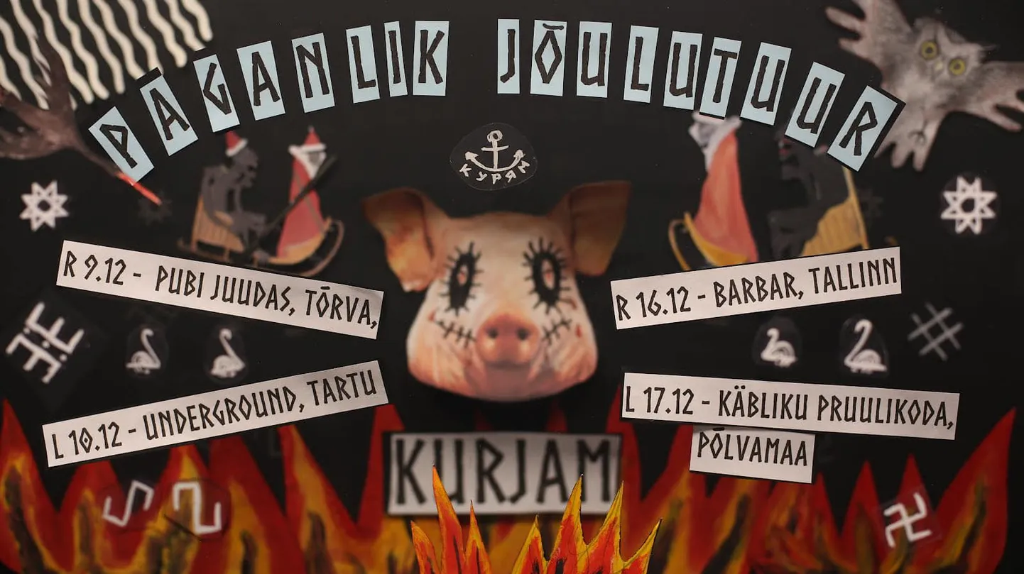 Kurjami paganliku jõulutuuri kontserdiposter